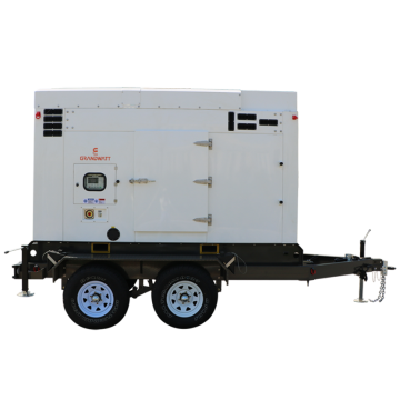 Low noise movable diesel trailer generator