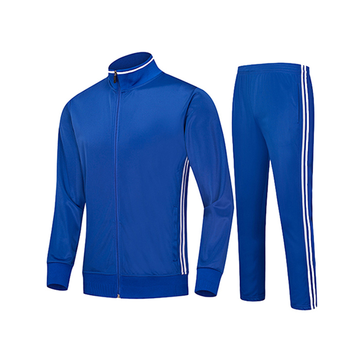 Custom Logo Blank Striped Mens Polyester Tracksuit