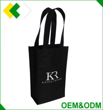 2 bottles Promotional wine tote bag wholesale non woven wine bag 28cm