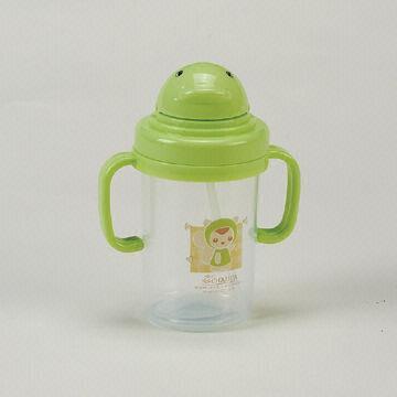 Plastic kids' water bottle with 240ml volume, lovely pattern, made of PP