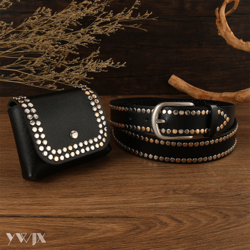 Stylish Rivet Embellished Waist Belt for Women