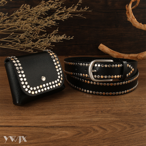 Stylish Rivet Embellished Waist Belt for Women