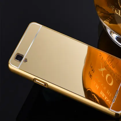 Metal Bumper cover case for micromax yu yuphoria, electroplate pc mirror bumper case for micromax yureka back cover