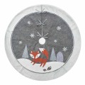 Christmas tree skirt with winter woodland theme