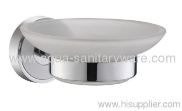 Colorful Brass Soap Dish Holder With Frost Glass 