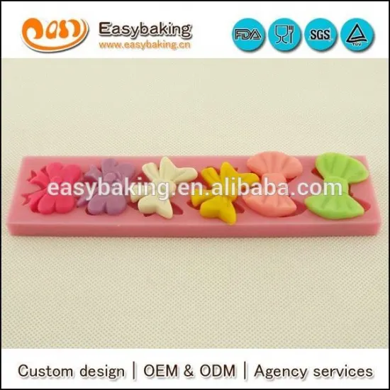 2014 new product bowknot custom fondant cake decorating silicone molds for arts&crafts