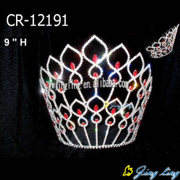 8 pulgadas de cristal rojo Princess Crowns