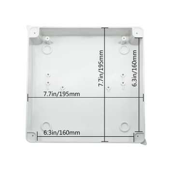 ABS Plastic Junction Box: 7.9 x 7.9 x 3.1 Inch Electrical Box with IP65 Rating for Waterproof and Dustproof Protection in Electronics Projects