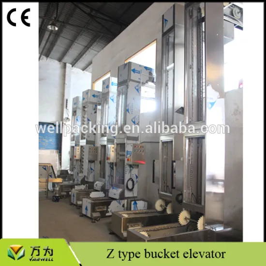 Stainless steel Z - shaped conveyor for feeding nuts