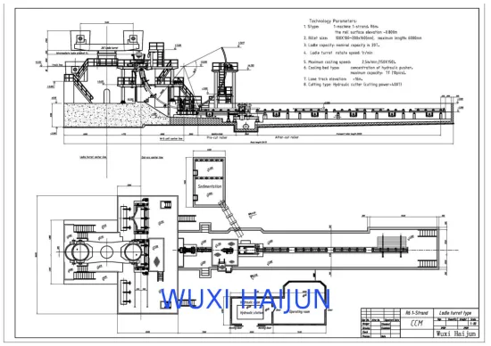 Secondary Cooling Billet Casting Machine , R6m 1 Strand Iso Slab Caster