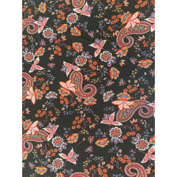 Paisley Design Polyester Bubble Crepe Printing Fabric