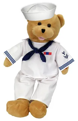 plush navy teddy bear