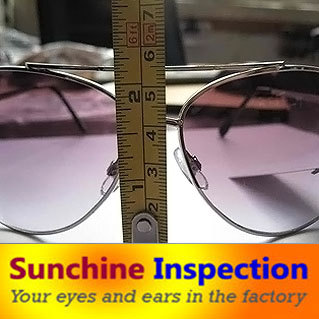 Sunglasses Quality Inspection Services / Third Party Quality Control Services / Quality Assurance/ Inspection Report