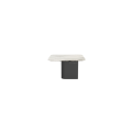 Mesa de café rectangular blanco de mármol para sala de estar