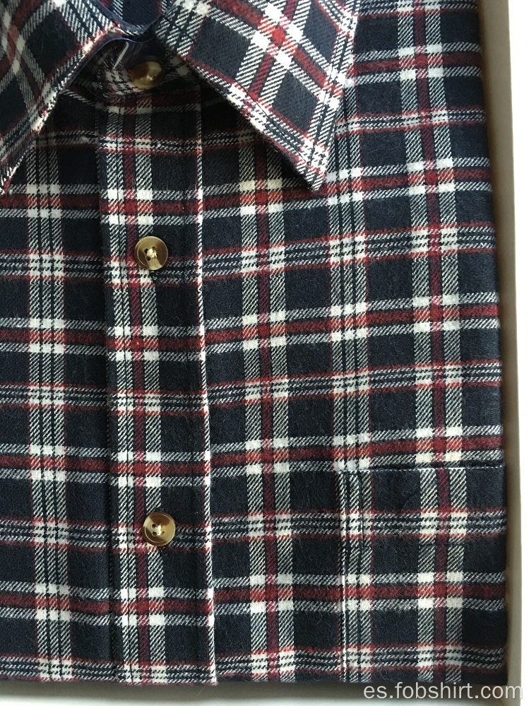 Camisa de negocios de tejido de franela