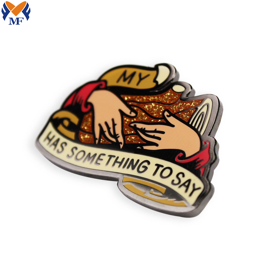 Talking Wood Enamel Pin