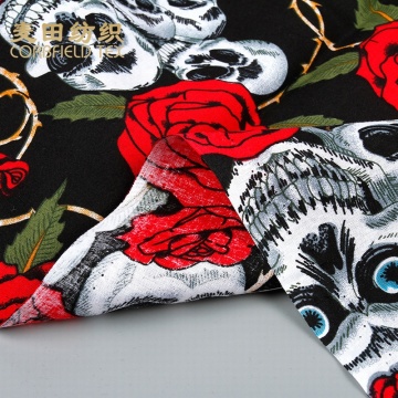 best selling 100% cotton printed fabric skulled heads