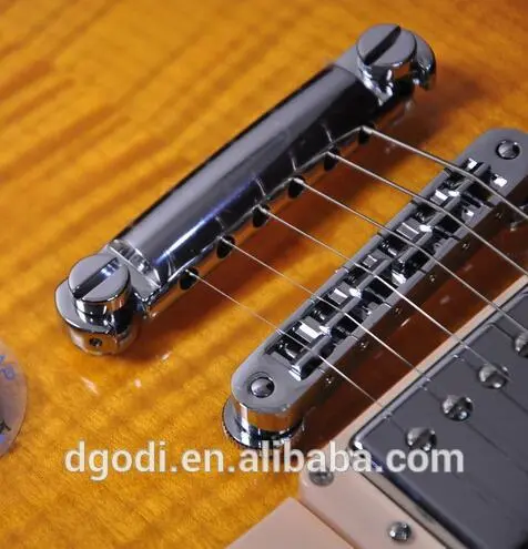hollow body guitar kit of small chrome plated steel guitar bridge