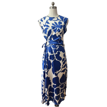 Women's sleeveless print midi dress