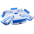 8 people round floating island inflatable lounge chair