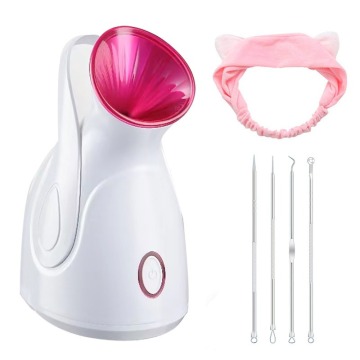 Electric Hot Mist Spray Large Water Tank Home Facial Steamer for Nano Ionic Deep Cleansing & Moisturizing