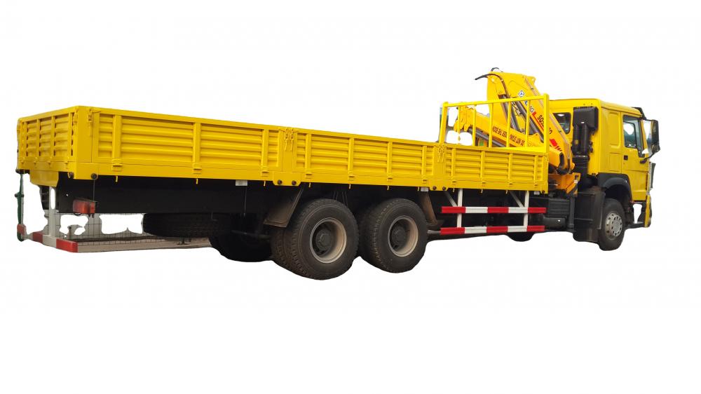 6x4 12ton cargo truck mounted with crane