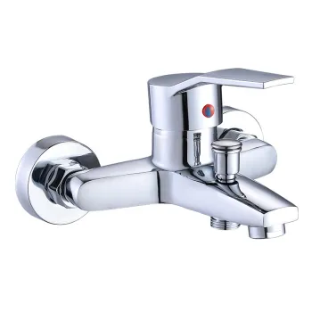 All-Copper Triple Faucet Outdoor Shower Head with Hot/Cold Water Heater Switch