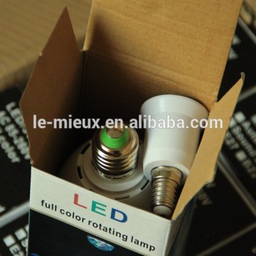 E27 & E14 LED Full Color RGB Rotating Lamp