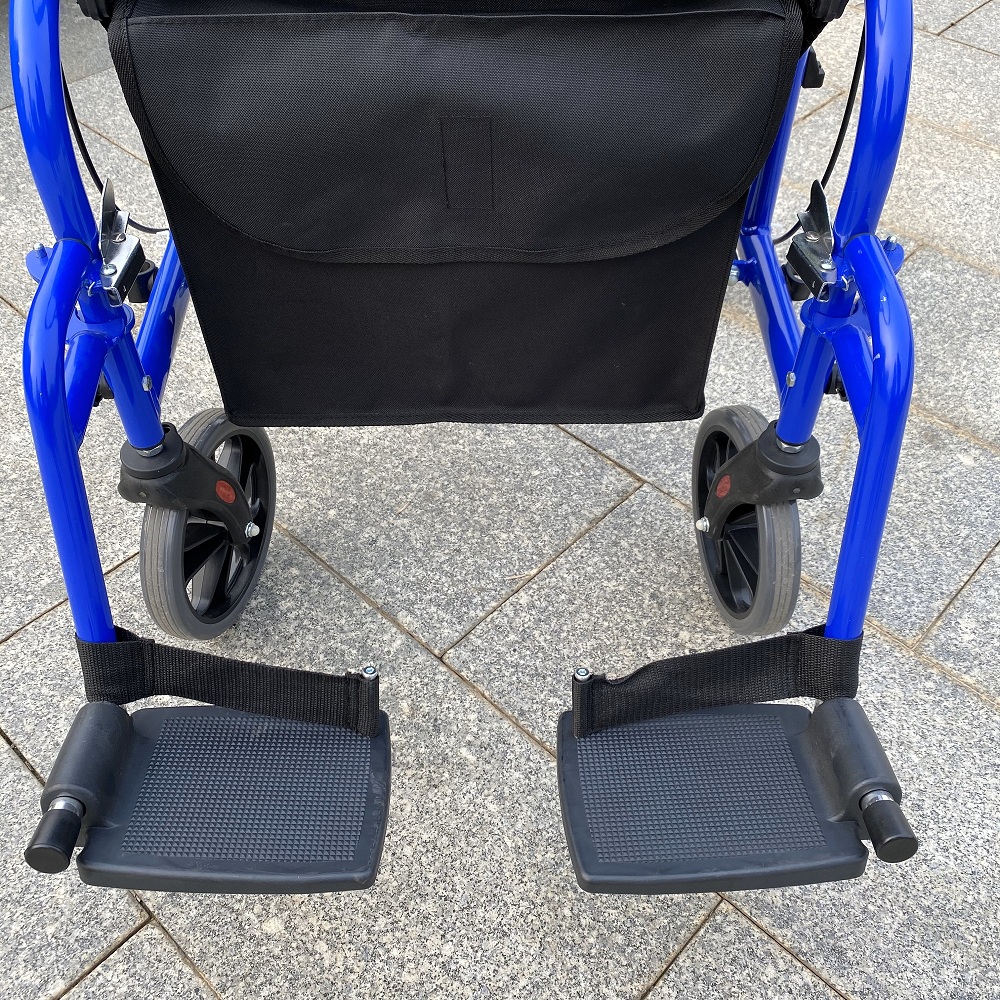 Tonia en aluminium Roueur de fauteuil roulant deux dans une fonction Rollator avec dossier réversible TRA08