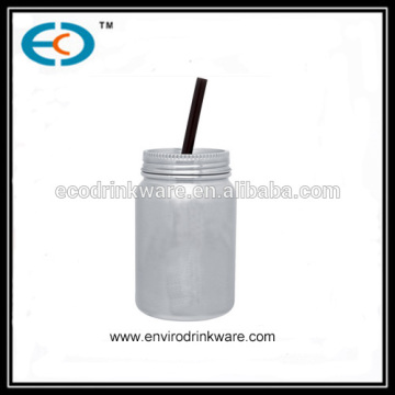 BPA free 16OZ stainless steel single wall without handle mason jar