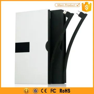 Customizable Powerbank 10000mAh Output Power Bank with Cable