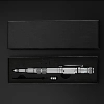Customized Logo Tactical Pen: Tungsten Steel, LED Flashlight, Multifunctional Defense