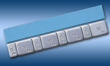 Fe Stick-on Adhesive Wheel Weights 5g/10gX4