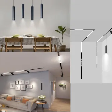Dimmable commercial indoor magnetic track lighting system