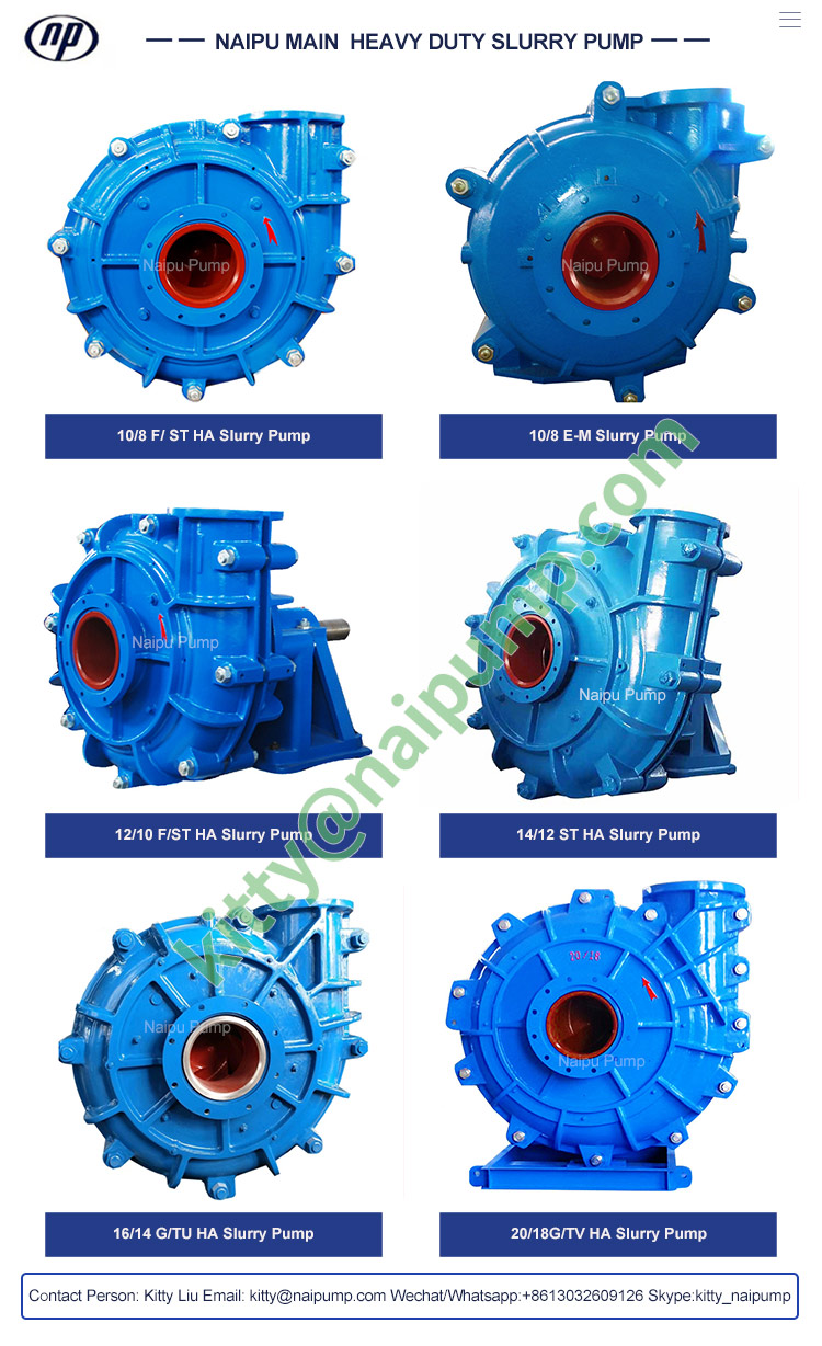 8/6F 10/8F Metal lined Centrifugal Mining slurry pump