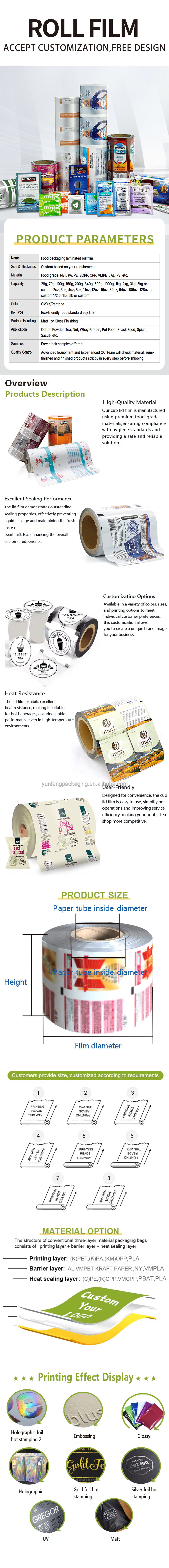 Holographic Film Roll packaging Holographic Film nuts Film Packaging