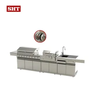Backyard Family Use Stainless Steel BBQ Outdoor Kitchen Grill Cabinet with Sink