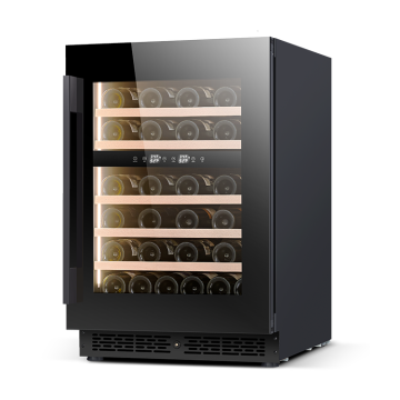 Black Frame Dual-Zone Wine Cooler