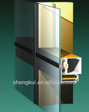 Aluminum Invisible Curtain Wall Aluminum extrusions Aluminum Curtain Wall Profiles