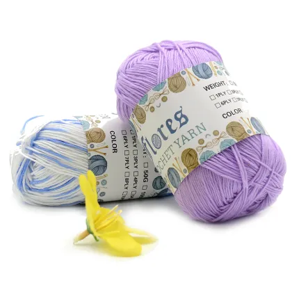 Wholesale Mixed Colors Bamboo Fiber Yarn for Crochet Crafts and Cotton Yarn