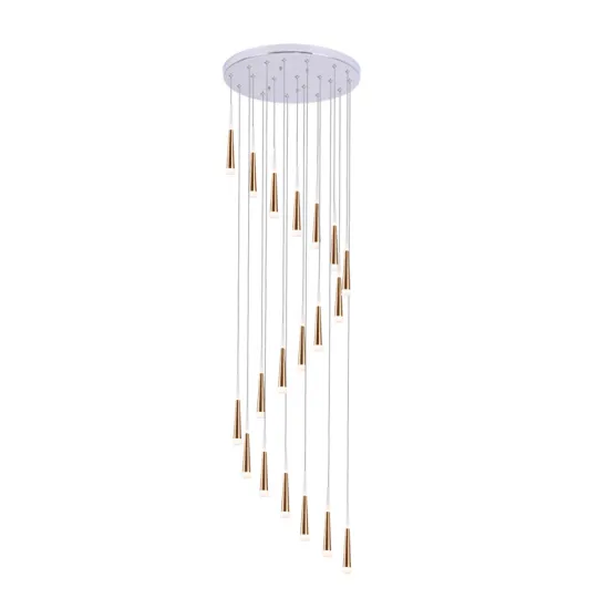 Modern Gold Dining Ring Shaped LED Chandelier: A Stylish Addition for Stairs, Living Rooms, and Halls