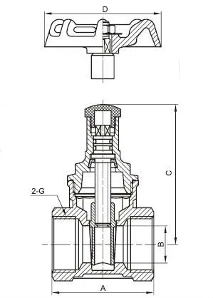 Brass Gate Valve Locking Arrangement