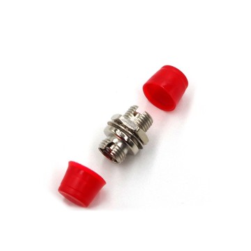 Baja pérdida de telecomunicaciones FC Singlemode Simplex Red Fiber Optic Adapter