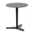 Base de table en acier inoxydable brossé carré rond