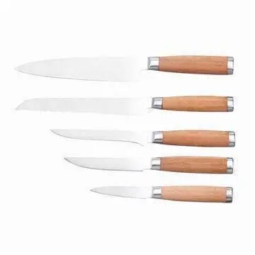 Kitchen knife set, 2Cr13 stainless steel blade, woodle handle, can be customized