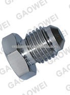 stainless steel Male flare plug 1/4, MFL barb plug, SS304 or SS316