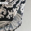 Zevity New Women Vintage Paisley Flower Print Casual Blouse Office Ladies Cashew Nut Shirt Business Roupas Femininas Tops LS7284