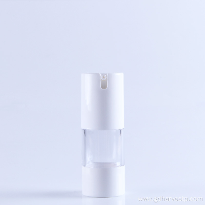 15ml 30ml 50ml Round White Airless Bottle Pump