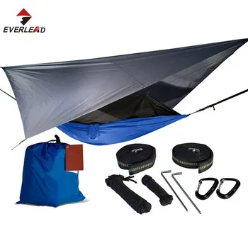 Outdoor Waterproof Hammock with Mosquito Net and Rain Fly
