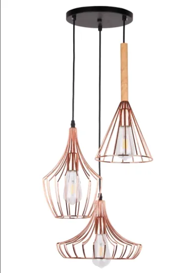 Iron kitchen chandelier warm brightness